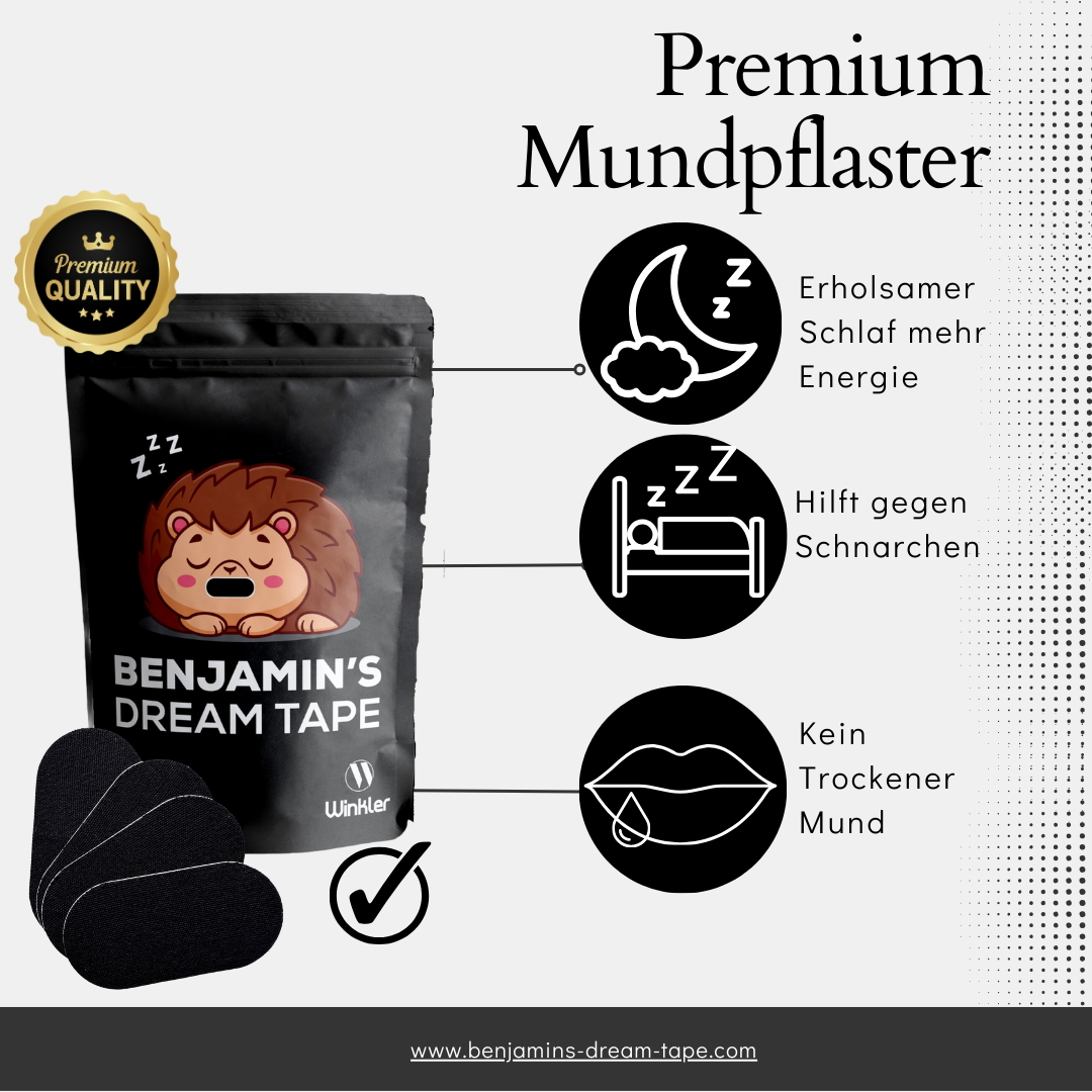 Mundpflaster gegen Schnarchen für erholsamen Schlaf